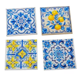   Nyomtatott dekorkarton  Mediterrán csempe minta 6x6cm 4db-os