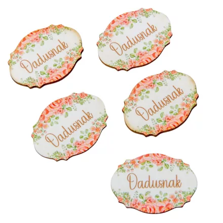 Nyomtatott dekorkarton Dadusnak 4cm 5db-os