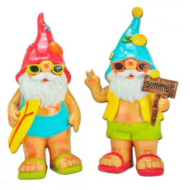 Nyomtatott dekorkarton színes nyári manó 10cm 2db-os