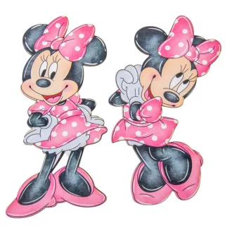 Nyomtatott dekorkarton Minnie egérke 18cm 2db-os
