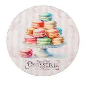 Nyomtatott fa tábla koszorú közép Macaron 11,8cm