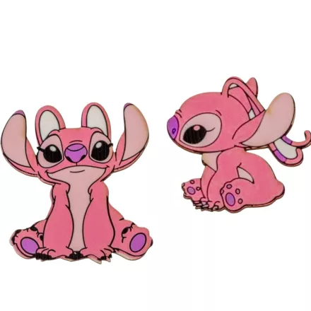 Nyomtatott dekorkarton  Angel figura (Stitch) 6-7cm 2db-os