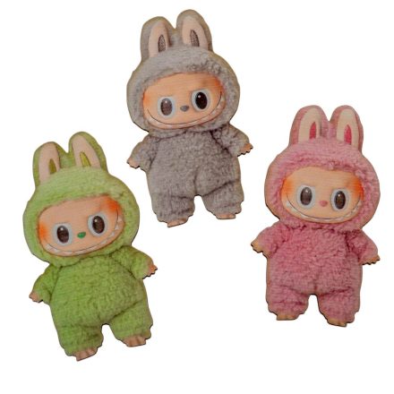 Nyomtatott dekorkarton Labubu 8cm 3db-os