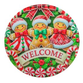   Nyomtatott fa tábla koszorú közép Mosolygós mézik 14,8cm