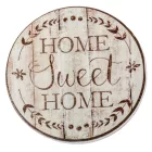Nyomtatott fa tábla koszorú közép - Home Sweet Home 11,8cm