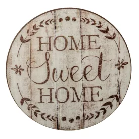   Nyomtatott fa tábla koszorú közép - Home Sweet Home 14,8cm