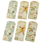 Nyomtatott dekorkarton  Tavaszi zöld téma biléta 6cm 6db-os