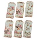 Nyomtatott dekorkarton Húsvéti  biléta 6cm 6db-os