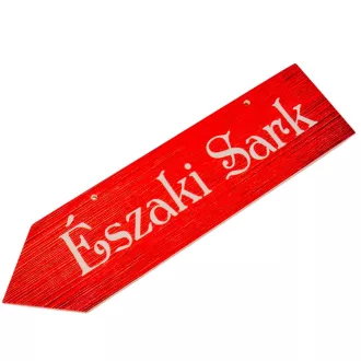 Nyomtatott fa nyíl Északi sark piros 30cm