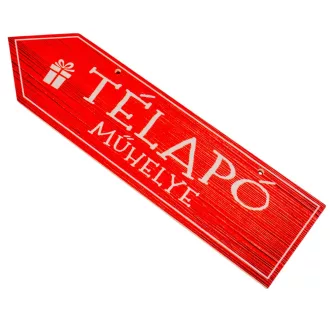 Nyomtatott fa nyíl Télapó Műhelye 30cm