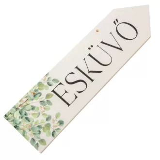 Nyomtatott fa nyíl Esküvő 30cm
