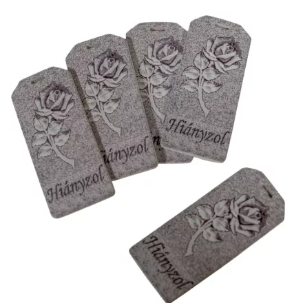 Nyomtatott fa Hiányzol biléta 6cm 5db-os