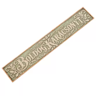 Nyomtatott dekorkarton ládára  vintage zöld 24cm