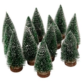 Mini fenyő glitteres zöld 16cm 12db-os