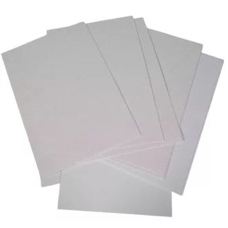 Csillámos dekorgumi fehér 20x29,5cm 2mm 10db-os