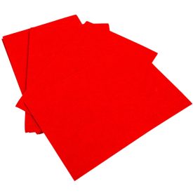 Barkács filc lap A4 méret piros 2mm 10db-os