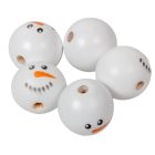 Fagolyó hóember arccal fehér 30mm 5db-os