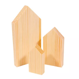Natúr házikó forma 5,5-12cm 3db-os