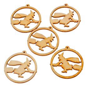 Natúr fa repülő banya 5cm 5db-os