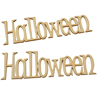 Natúr fa Halloween felirat 15cm 2db-os