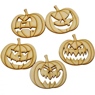 Natúr fa Halloween tökök 5cm 5db-os