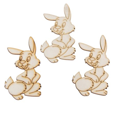 Natúr fa puszi-nyuszi 10cm 3db-os