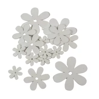 Fa virág 3-5-7cm fehér 15db-os