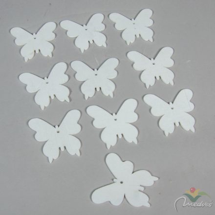 Fehér fa pillangó 7cm 10db-os