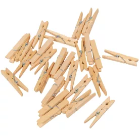 Fa csipesz natúr 4,5cm 25db-os