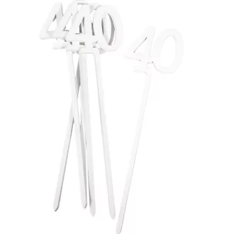 Beszúrható számok 40-es fehér 26cm 6db-os