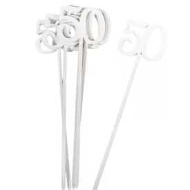 Beszúrható számok 50-es fehér 26cm 6db-os