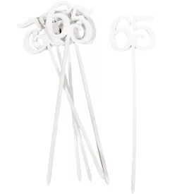 Beszúrható számok 26cm 60-as fehér 6db-os