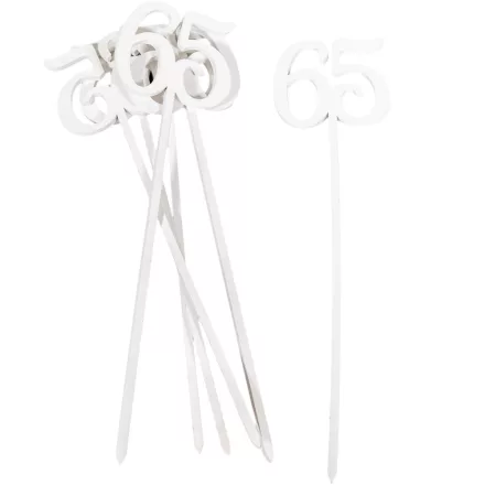 Beszúrható számok 26cm 60-as fehér 6db-os