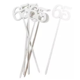 Beszúrható számok 65-ös fehér 26cm 6db-os