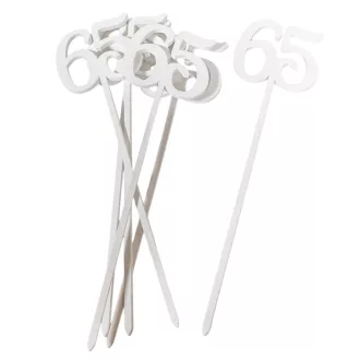 Beszúrható számok 65-ös fehér 26cm 6db-os