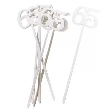 Beszúrható számok 65-ös fehér 26cm 6db-os