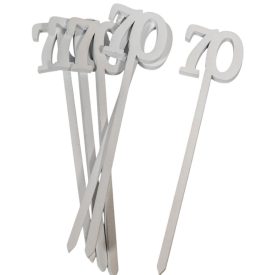 Beszúrható szám 70-es fehér 26cm 6db-os