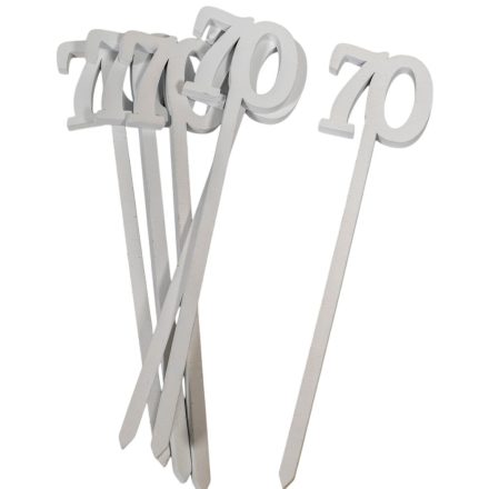 Beszúrható szám 70-es fehér 26cm 6db-os