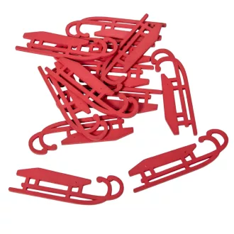Szánkó lapos 8 cm piros 12 db-os