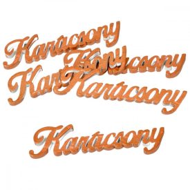 Karácsony felirat bronz metál 10cm 5db-os