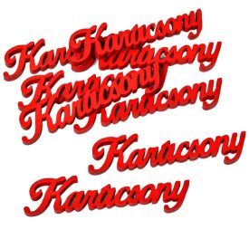 Karácsony felirat piros 10cm 8db-os