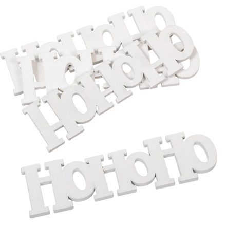 Hohoho felirat fehér 15cm 4db-os
