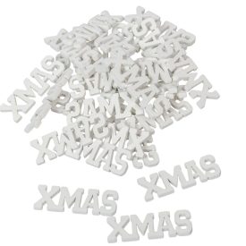 XMAS felirat mini fehér 4,5cm 30db-os