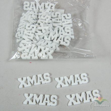 XMAS felirat mini fehér 4,5cm 30db-os
