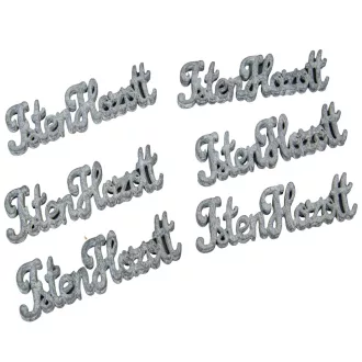 Fa Isten hozott felirat szürke 10cm 6db-os