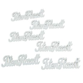 Isten hozott felírat fehér 10 cm 6 db-os