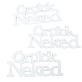 Fa Örülök neked felirat fehér 14cm 3db-os