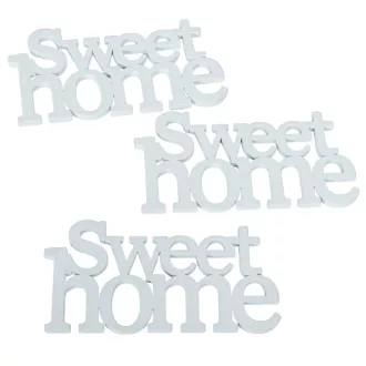 Fa Sweet home felirat 14cm 3db-os