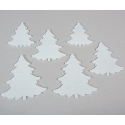 Fehér fa fodros fenyő 15-12-10cm 6db-os
