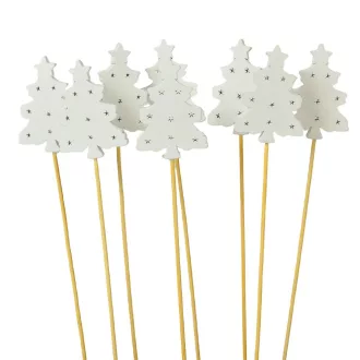 Fenyő pálcás fa fehér 7+20cm 8db-os